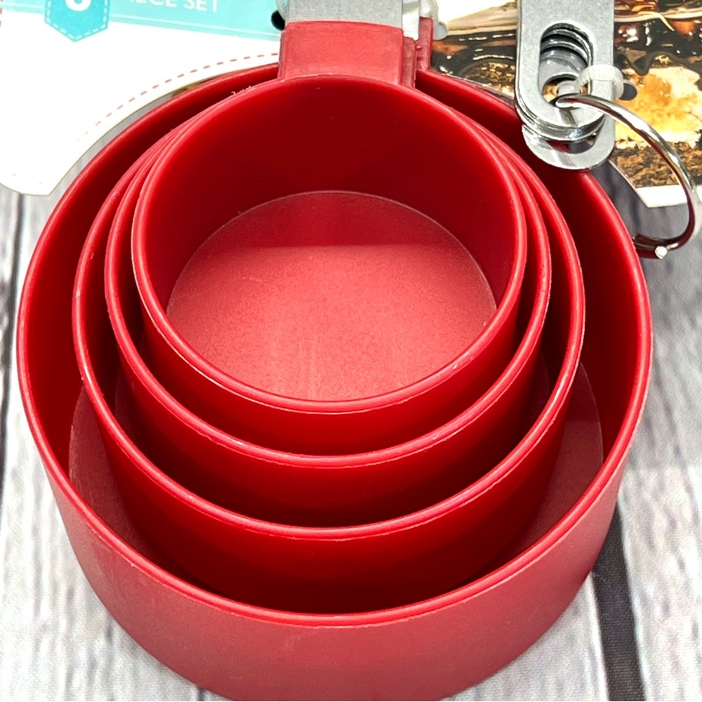 COOK WORKS Measuring Cup & Spoon Set-RED - Picture 3 of 9